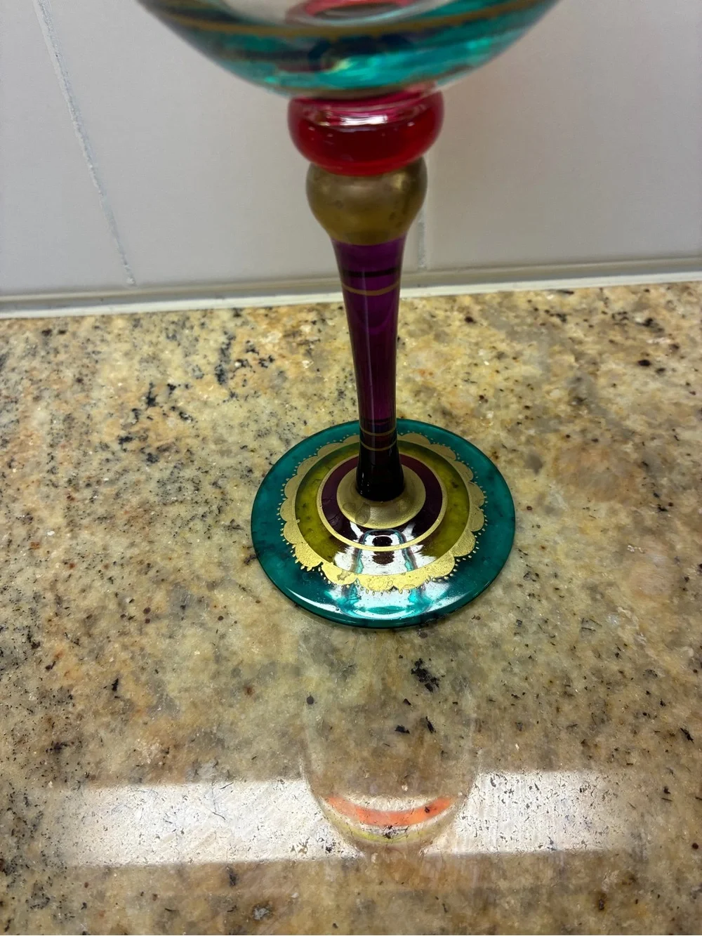 Pier 1 “Festive Stripe” Wine Glass